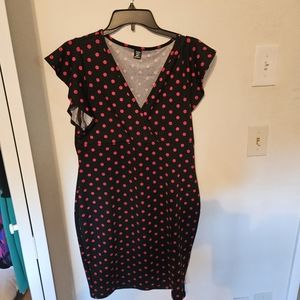 Size 12 Shein red and black dress